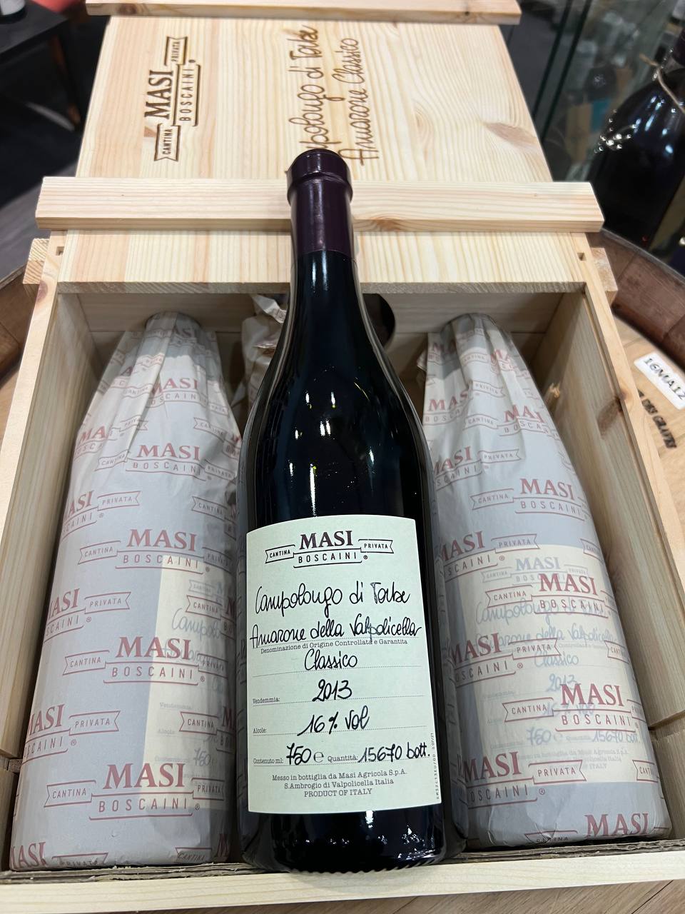 CASSA LEGNO 3 BT AMARONE DELLA VALPOLICELLA CAMPOLONGO DI TORBE 2013- MASI